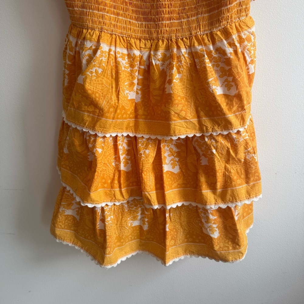 Cleobella Eliana Resort Boho Festival Tie Strap Smocked Mini Dress Size M - Picture 9 of 11